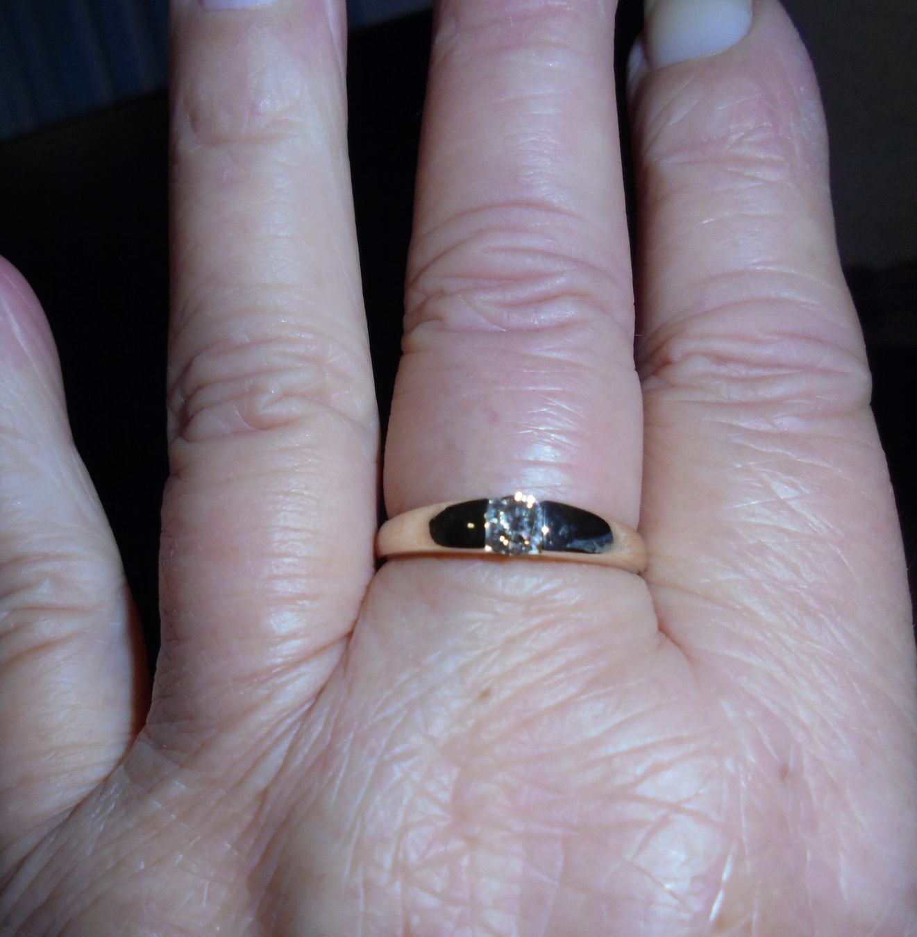 Anelli: Echtschmuck: Schokoladen-Diamant-Goldring. Grösse 56/18 – Nuovo (secondo la descrizione) da Zuchwil venduto da maumauchi 6