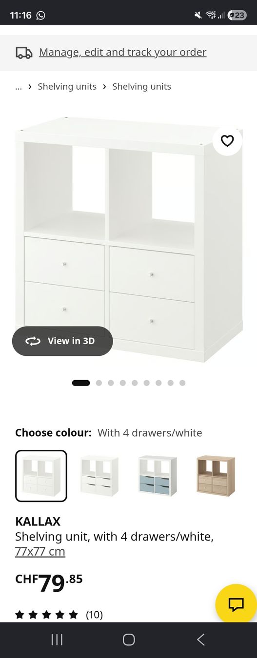 Ikea Scaffali: Ikea Kallax 2x2 mit 4 schubladen weiß – Usato da Zürich venduto da mrs_kl5x 2
