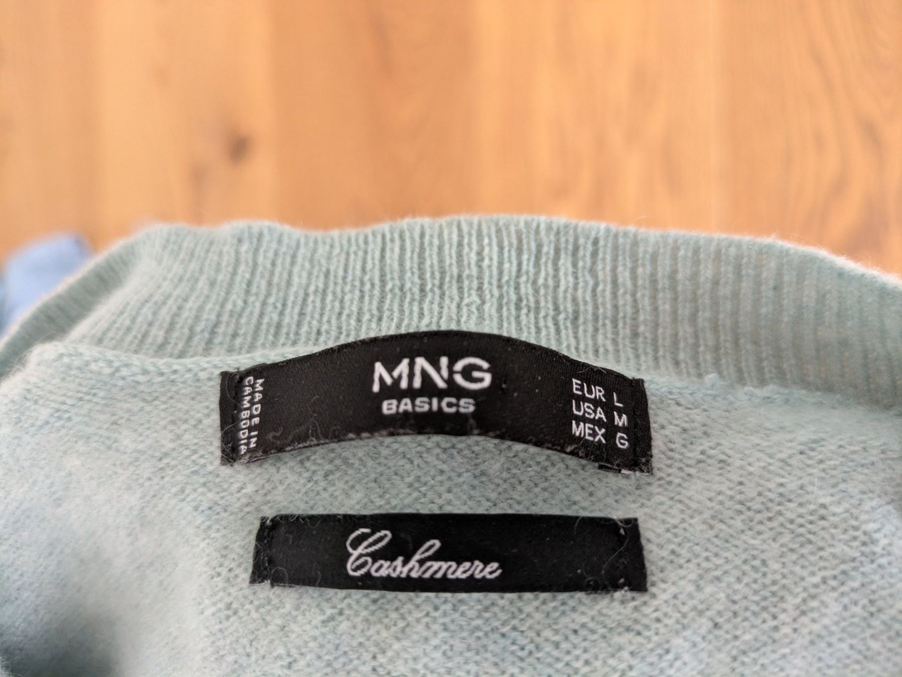 Mango Maglioni & Felpe: Mango Cashmere Pullover, Hellblau, Grösse L (M) – Usato da Birmensdorf ZH venduto da elz_6ccw 1