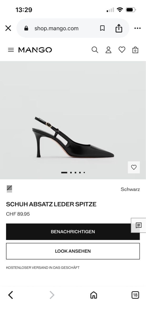 Mango Scarpe da donna: Spitze Slingback-Lederpumps von Mango – Nuovo (secondo la descrizione) da Bern venduto da SinaArikan 5