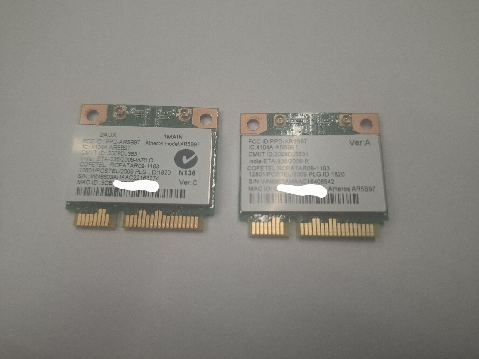Lecteurs & Adaptateurs: Wireless Adapter Mini Half PCI-E Wifi Karte 2 Stück – D'occasion à Neunkirch par MaElekt 1