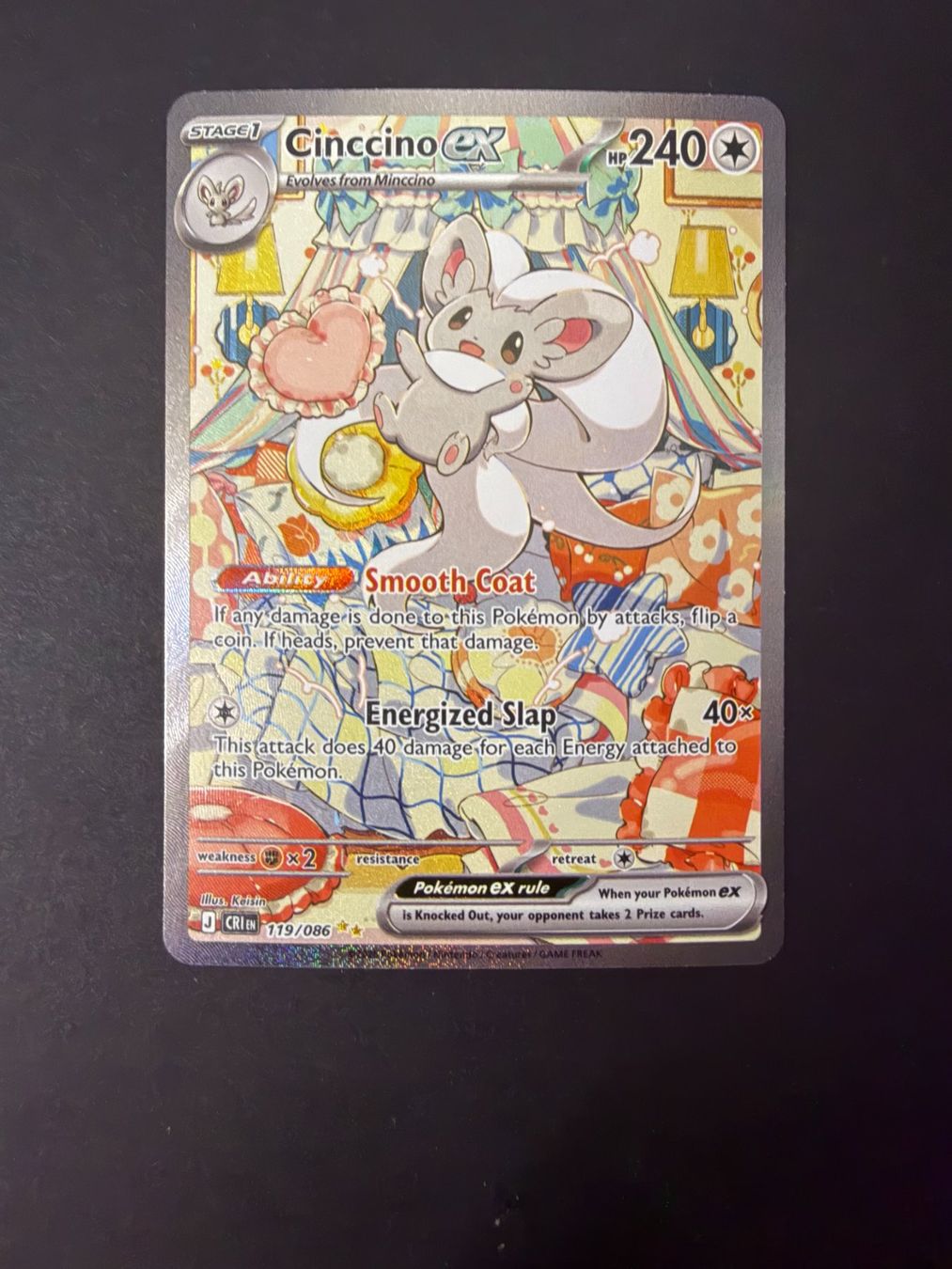 Pokémon Carte collezionabili: Pokemon Cinccino ex 119 – Usato da Basel venduto da ray.alround