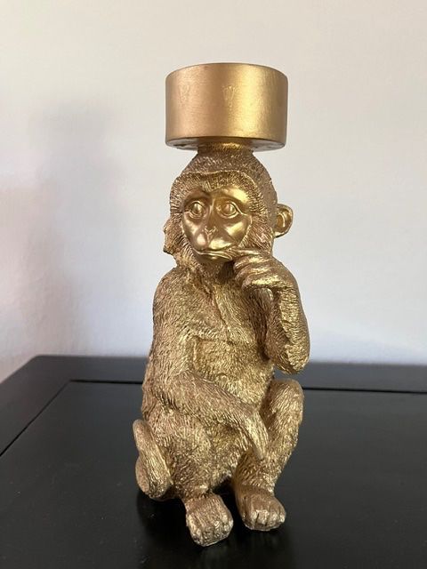 Kerzenständer: Kerzenständer Affe gold – Gebraucht aus Lohn-Ammannsegg von nad_nzl8 1