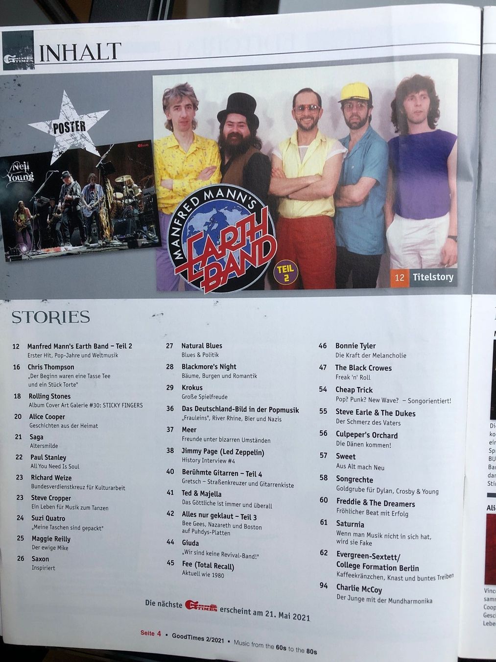 Zeitschriften & Magazine: Manfred Mann´s Earth Band – Neu (gemäss Beschreibung) aus Aeschi SO von Stones55 1