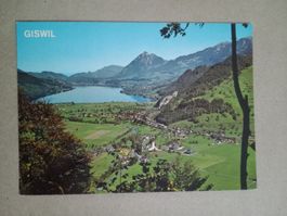 AK Giswil Gesamtansicht mit Sarnersee