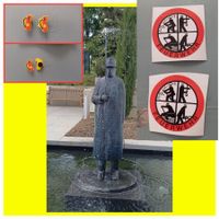 6pce/Feurlöscher /Feuerwehr /Autocollant et pins extincteur