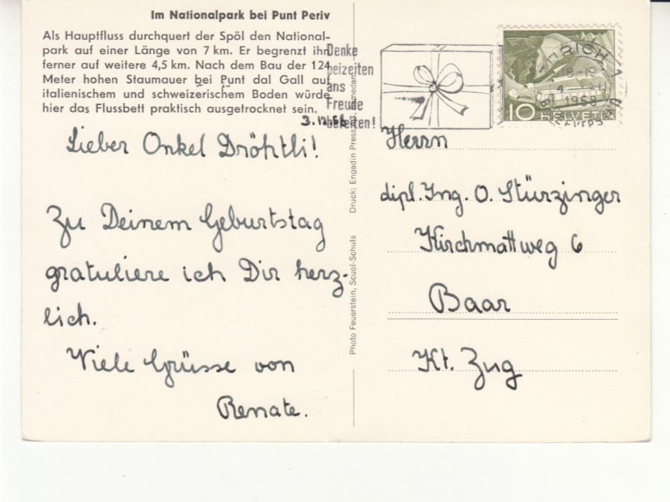 Cartes postales: Punt Periv 1958 – D'occasion à Bürglen TG par StampGraf 1
