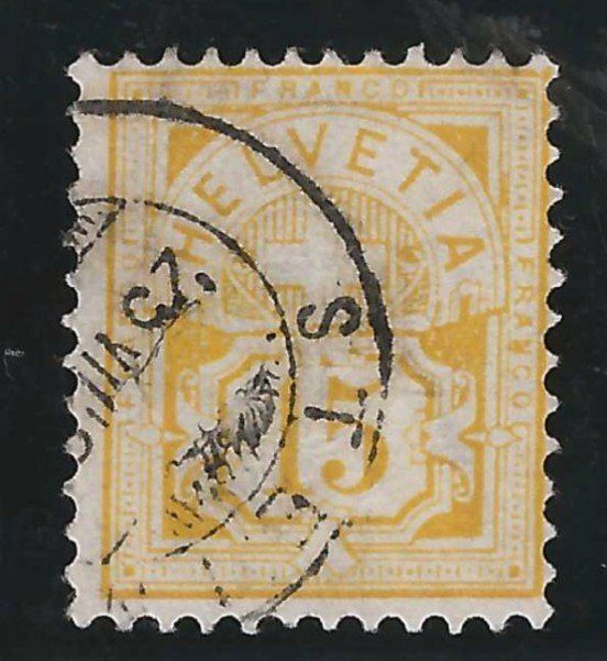 Tutti i francobolli: 1882 : Wertziffer Nr. 57 : KP 480.-- – Usato da Gümligen venduto da Geniusbuy