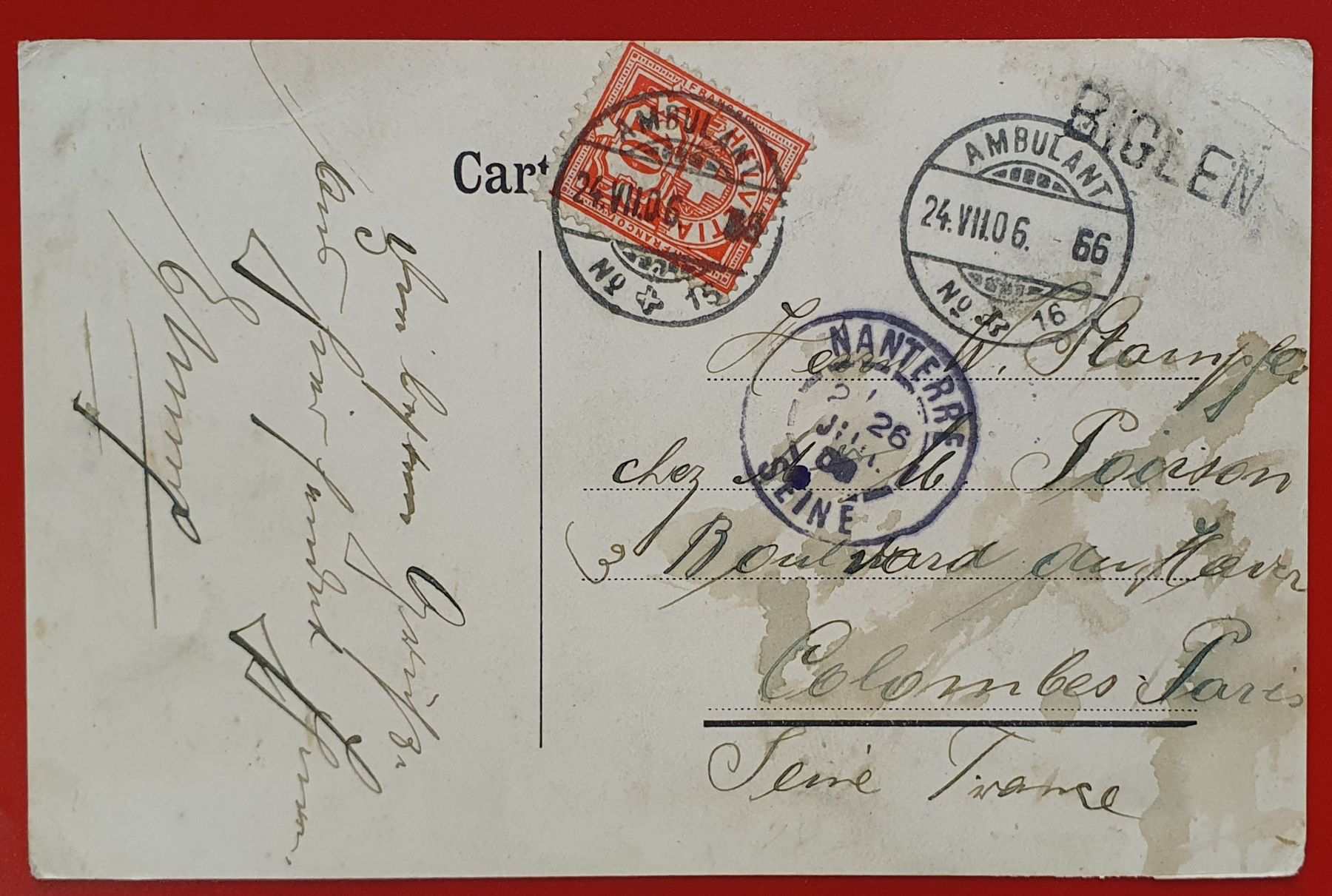 Cartoline postali: Gruss aus Biglen 1906 – Usato da Kreuzlingen venduto da Rschweiz1 1