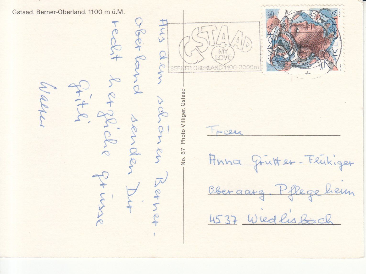 Cartoline postali: Gstaad 1986 – Usato da Bürglen TG venduto da StampGraf 1
