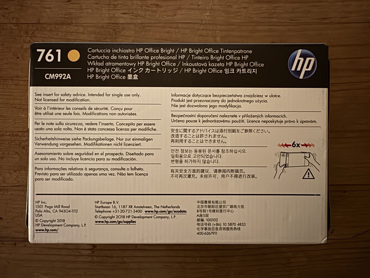 Hewlett Packard Cartucce per stampanti & toner: hp DesignJet 761 Gelb – Nuovo e nell'imballaggio originale da Dietikon venduto da c.froehlich 1