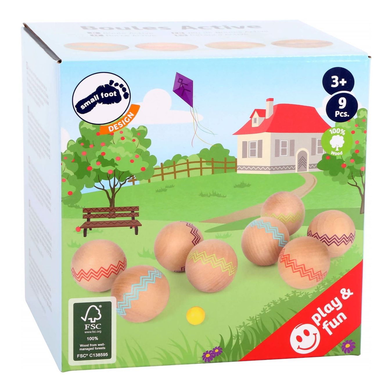 Giochi: Boule Set "Active" mit 8 Kugeln aus Holz – Nuovo e nell'imballaggio originale da Wettingen venduto da Swala 1