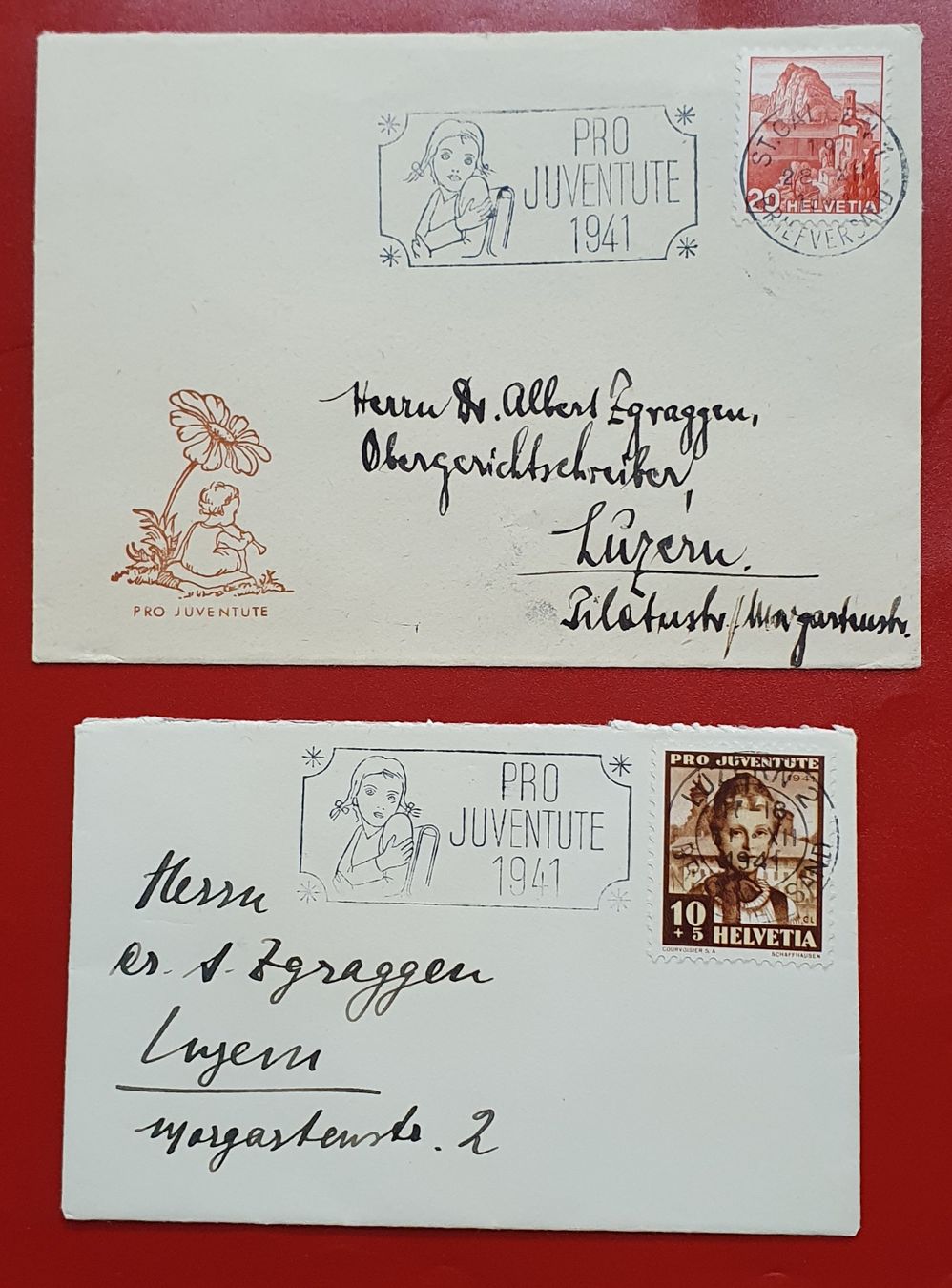 Tutti i francobolli: 6 Pro Juventute Briefli und Karten – Usato da Kreuzlingen venduto da Rschweiz1 1