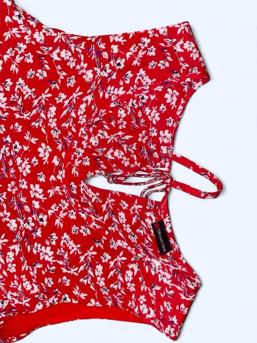 Vestiti: Street One Kleid, rot mit Blumenmuster, M – Usato da Therwil venduto da nat_gtk5 2