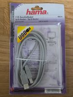 USB Anschlusskabel Hama, Typ A-Stecker – B-Stecker, Neu