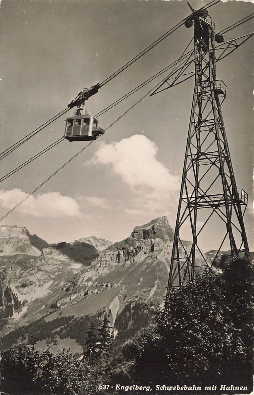 Cartes postales: Engelberg Schwebebahn mit Hahnen Gondelbahn – D'occasion à Biasca par Blenio71