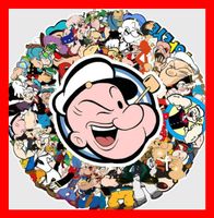 Popeye Comic Spinat Seemann Kapitän Pfeife 50 tlg Stickerset