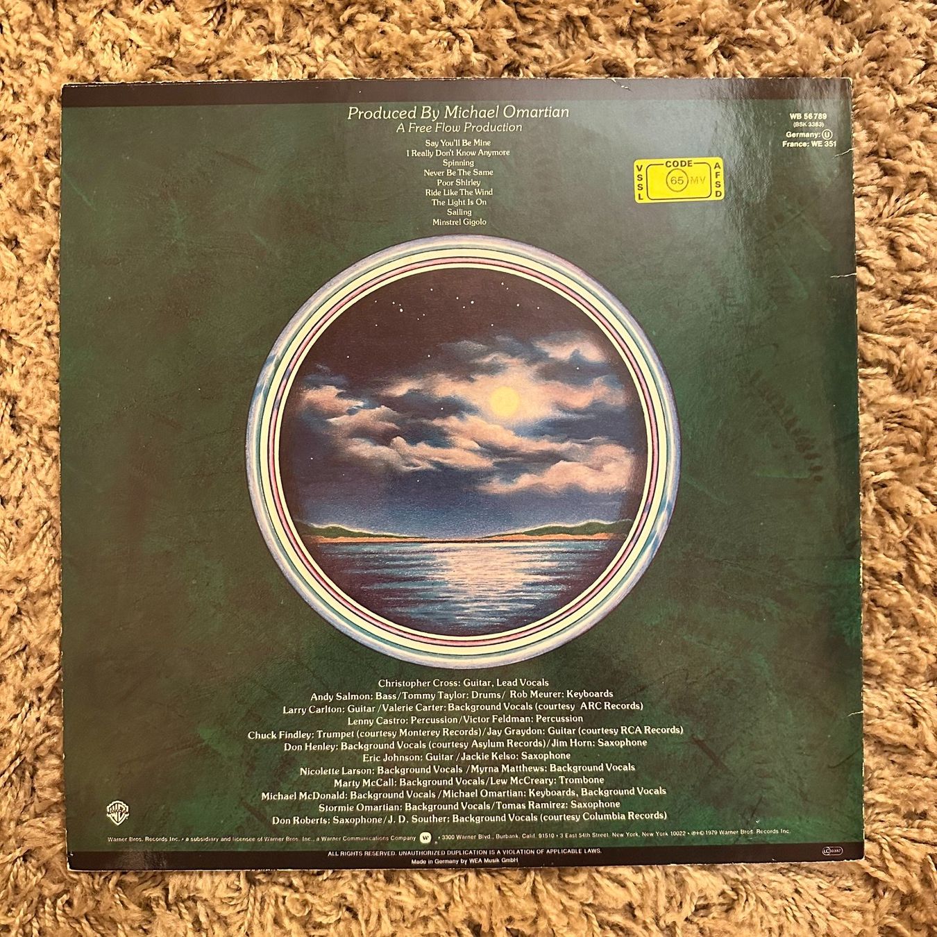 Vinyles: Christopher Cross – Christopher Cross LP – D'occasion à Viganello par md__2rd2 1