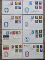 PJ FDC Pro Juventute 8x Ersttagsbrief 1955 - 1962