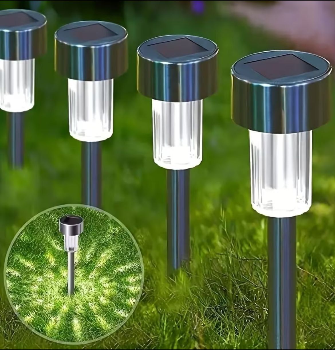 Neue LED Solar Stablichter-Set (10-er Set-kaltlicht) (Neuf avec ...