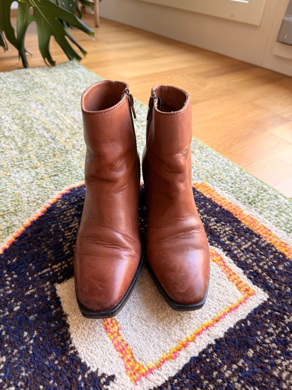 Damenschuhe: Lederstiefeletten, Cognacfarben, Gr. 36 – Gebraucht aus Winterthur von mir_y9d6 1