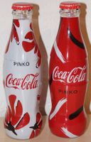 2 spezielle Coca-Cola Flaschen aus Italien  PINKO