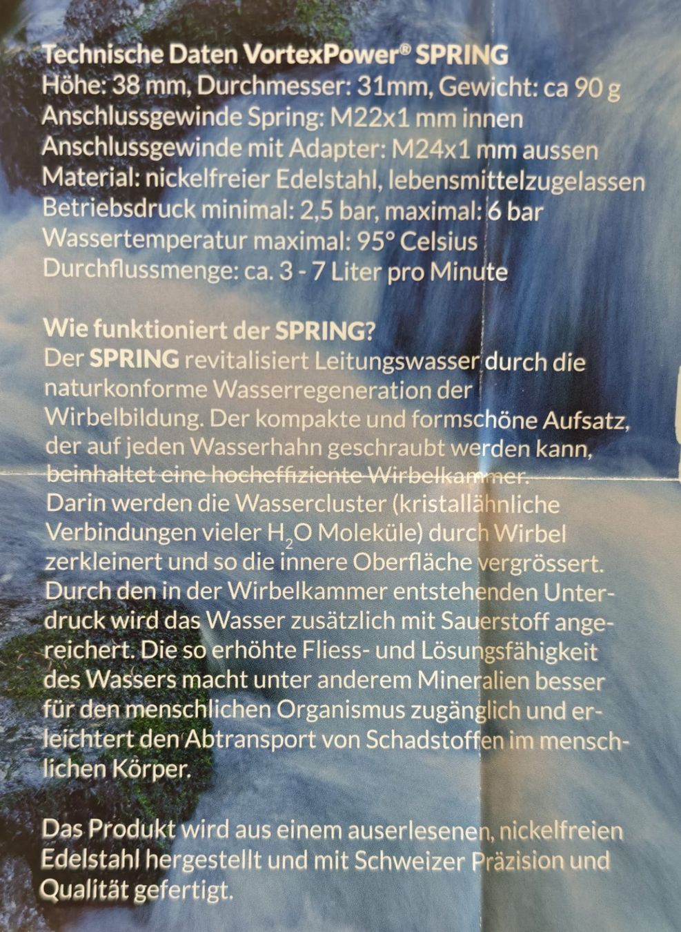 Sanitär: VortexPower SPRING Starter Set, Wasserwirbler, ungebraucht – Neu (gemäss Beschreibung) aus Erlinsbach von impuls02 6