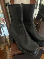 Emo punk square toe platform boots (37) similicuir
