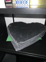 Schieferherzen als Platzteller