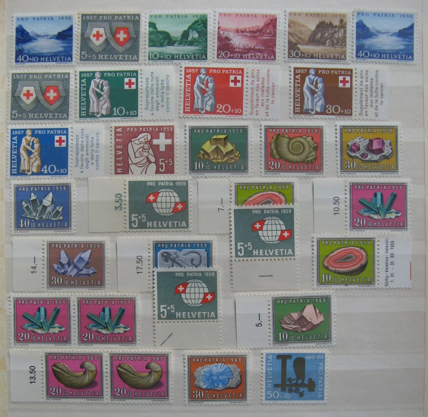Alle Briefmarken: PP 1938 - 1960 postfrisch ** – Neu (gemäss Beschreibung) aus Frauenfeld von Interessent1 1