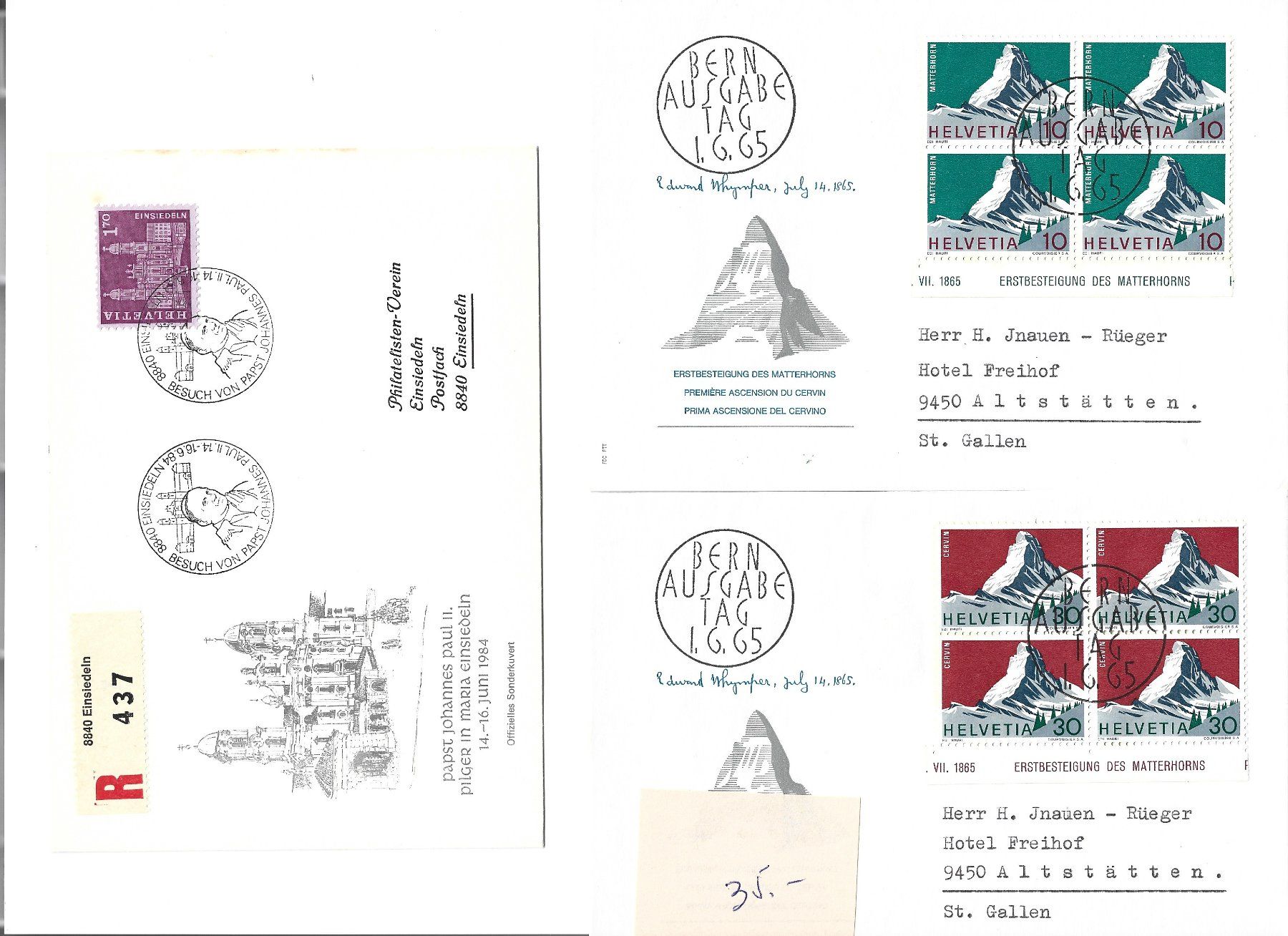 Alle Briefmarken: lettres divers – Gebraucht aus Delemont von toutdubon11