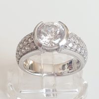 Damenring , Ring  aus Silber 925 mit Zirkonia Gr 16,3 mm 