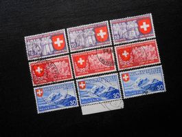 CH Z 219-227d/f/i  1939  CHF 36  Lot 377