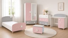 Schönes 5-teiliges Mädchen-Kinderzimmer-Set „Sterne“ ab 5Ja
