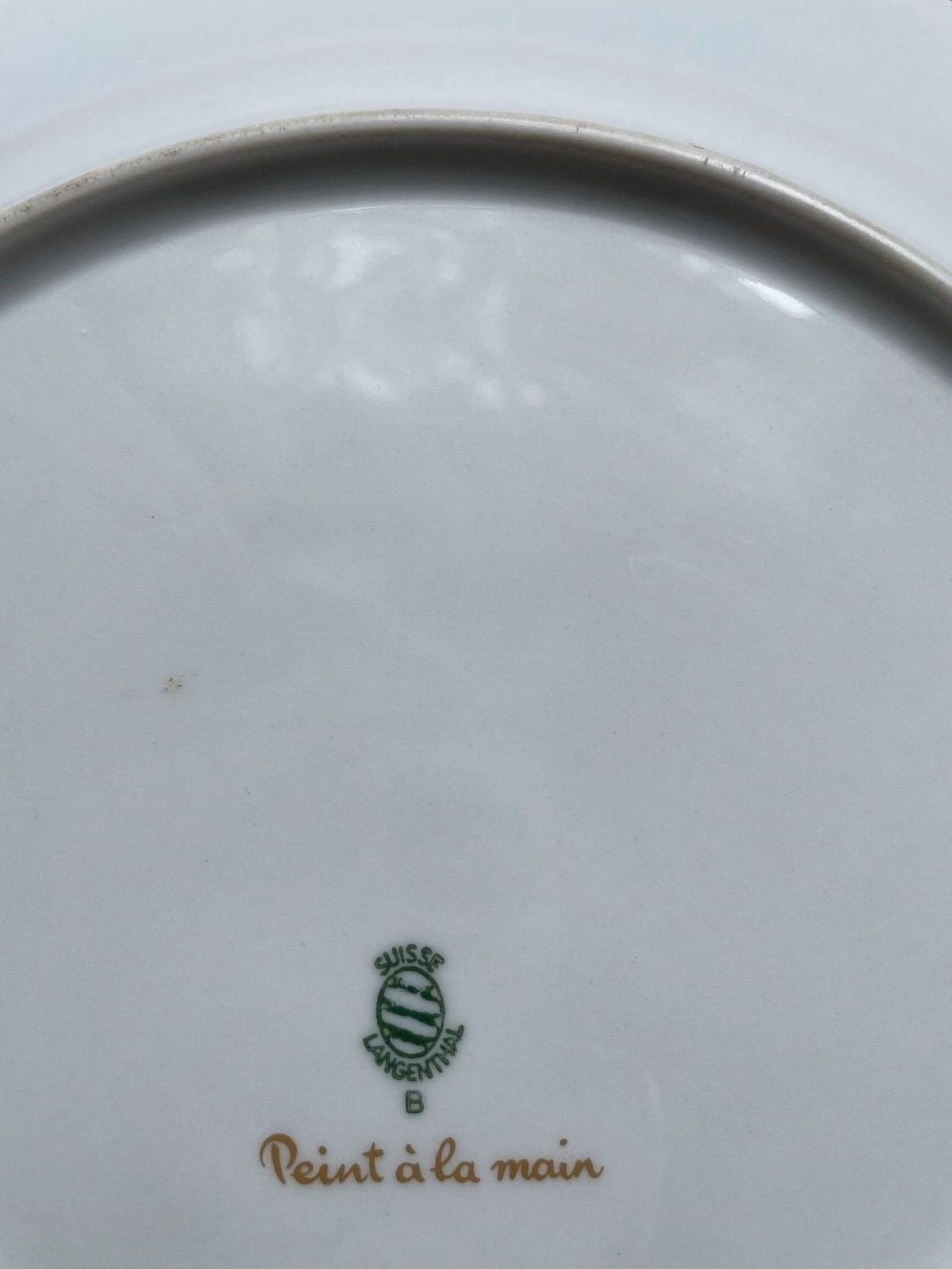 Teller: Langenthal Teller handgemalt  Pestwurz – Gebraucht aus siebnen von minte 1
