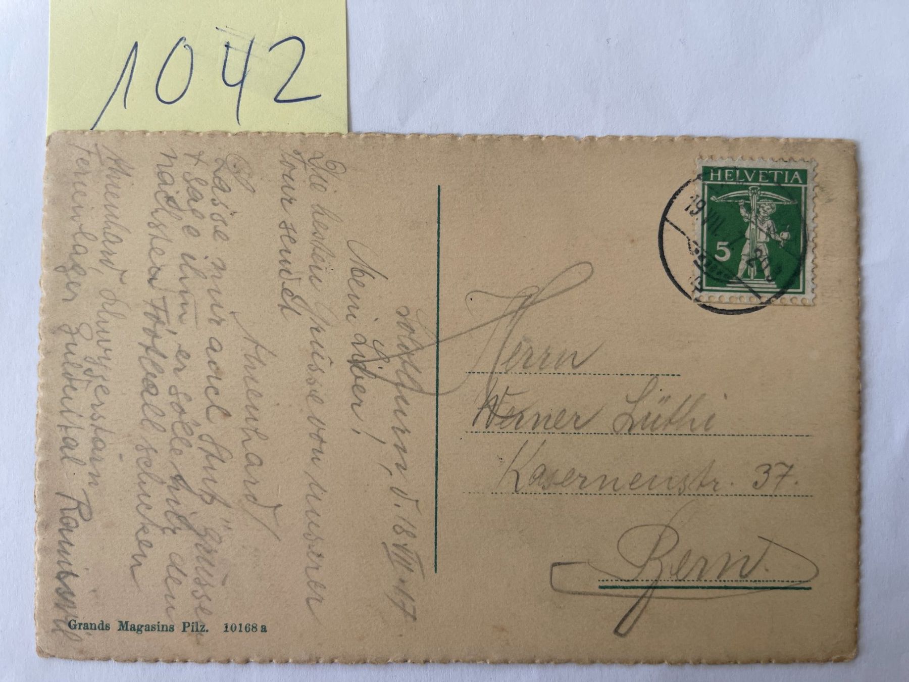 Cartoline postali: alte Ansichtskarte Solothurn Museum, 1917 – Usato da Niederwil AG venduto da dahu75 1