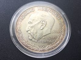 BRD 1967 Konrad ADENAUER silber 1000/000 40 mm.24,7g.Reingew
