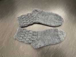 Handgestrickte Socken Gr. 32 / 33 Fusslänge 20,5 cm