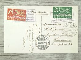 TR90 Carte Postale + Timbre Suisse 1925 Theme Aviation