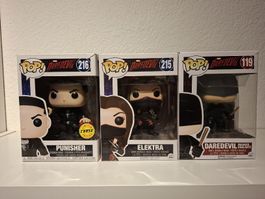 Funko Pop! Daredevil-Reihe: Punisher, Elektra & Daredevil