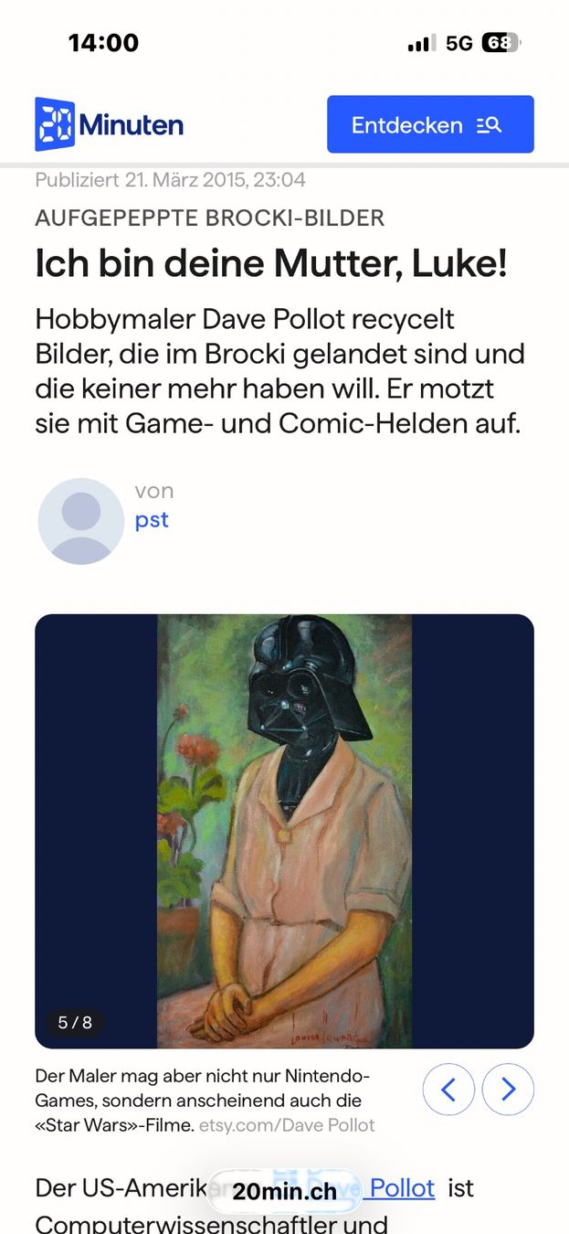 Gemälde: Dave Pollot Lady Vader – Gebraucht aus Dietikon von LakitosWolke 1
