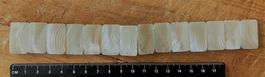 14 perles Nacre "Rectangles" / Perlmutt