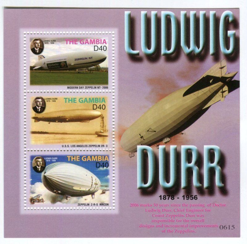 Tous les timbres: Block "Zeppeline". Gambia – Neuf avec emballage d'origine à Basel par Butsch5