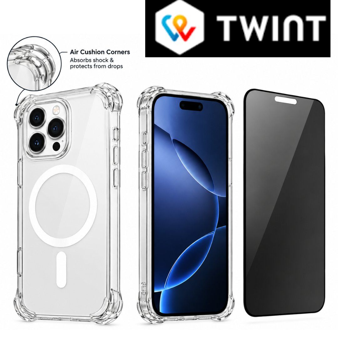 Cover & Protezioni schermo: iPhone MagSafe 18 Pro Max Hülle + Privacy Panzerglas – Nuovo e nell'imballaggio originale da Luzern venduto da Waince786