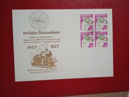 Sonderbrief 100 Jahre Nationalbahn 1977 Sonderstempel