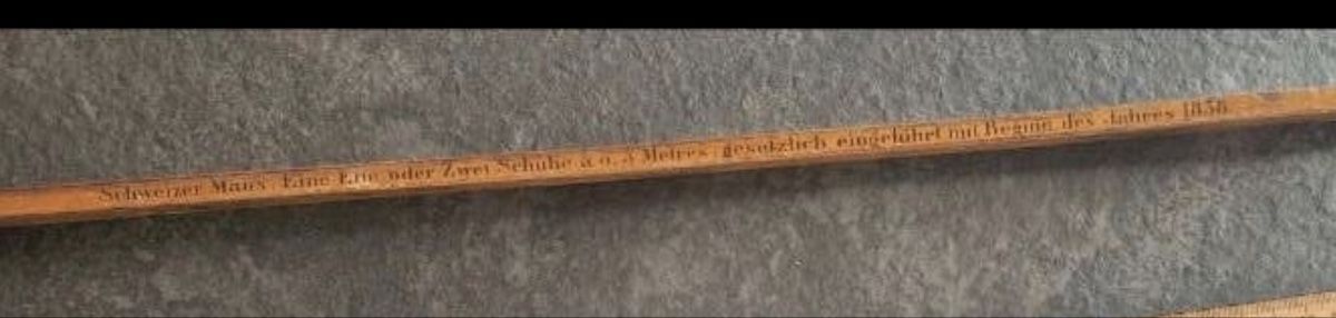 Misurare: Schweizer Maß 1838 Ellenstab Maßreform Schweizer Fuß Basel – Usato da Basel venduto da good_forms 6