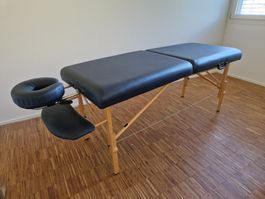 KofferliegMassageliege klappbar blau gebraucht guter Zustand