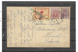 Soldatenmarke/Vignette 5.Polenzug 1919 auf AK Warschau