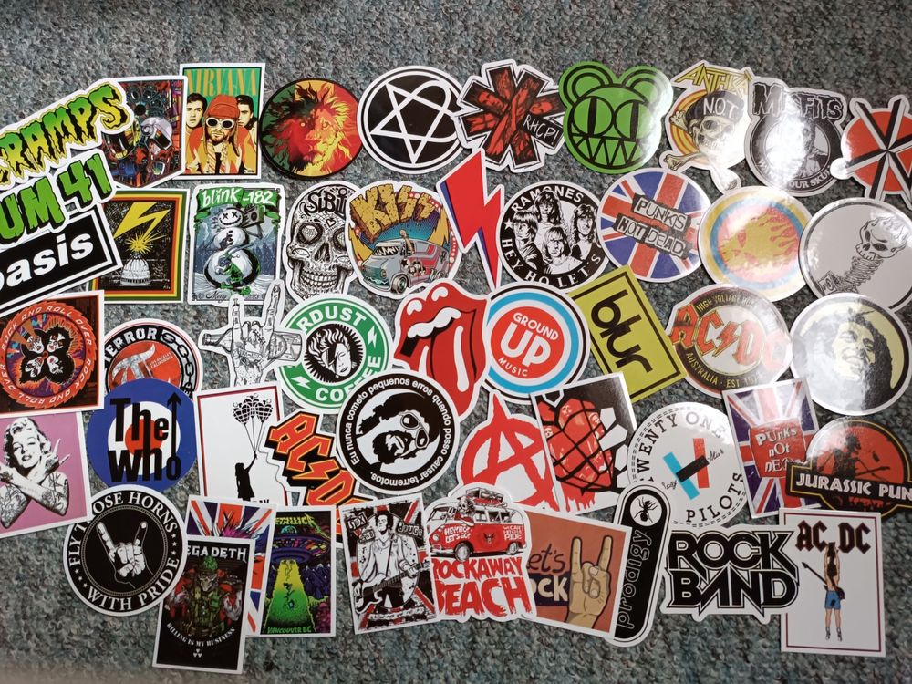 50x Sticker Rock and Roll Bands History (Neu und originalverpackt) in ...