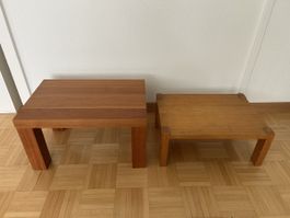 2er Set Beistelltische Massivholz